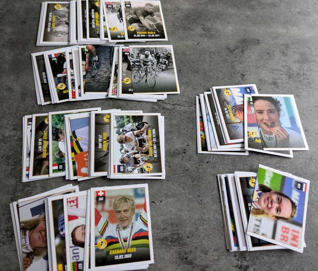 PANINI WIELRENNERS REEKS UCI volledige losse set 155 sticker, Verzenden
