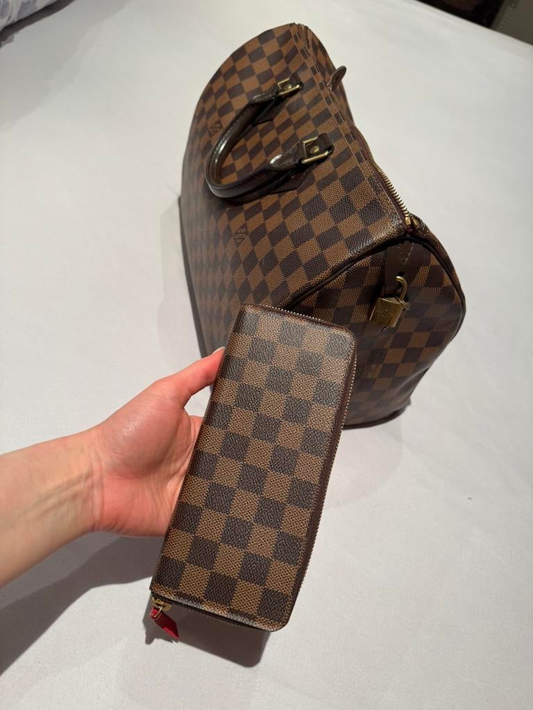 Louis Vuitton speedy 35 + portomonnee, Handtassen en Accessoires, Tassen | Damestassen, Ophalen, Zo goed als nieuw, Handtas