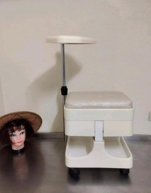 ✨️💫 joli tabouret commode tiroirs retro réglable vintage, Enlèvement, Utilisé, Ancien 1970s 1980s space age