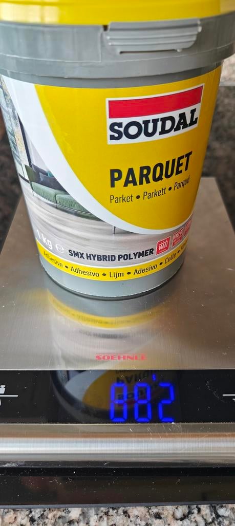 Parketlijm Soudal SMX HYBRID POLYMER 1KG, Ophalen of Verzenden, Zo goed als nieuw