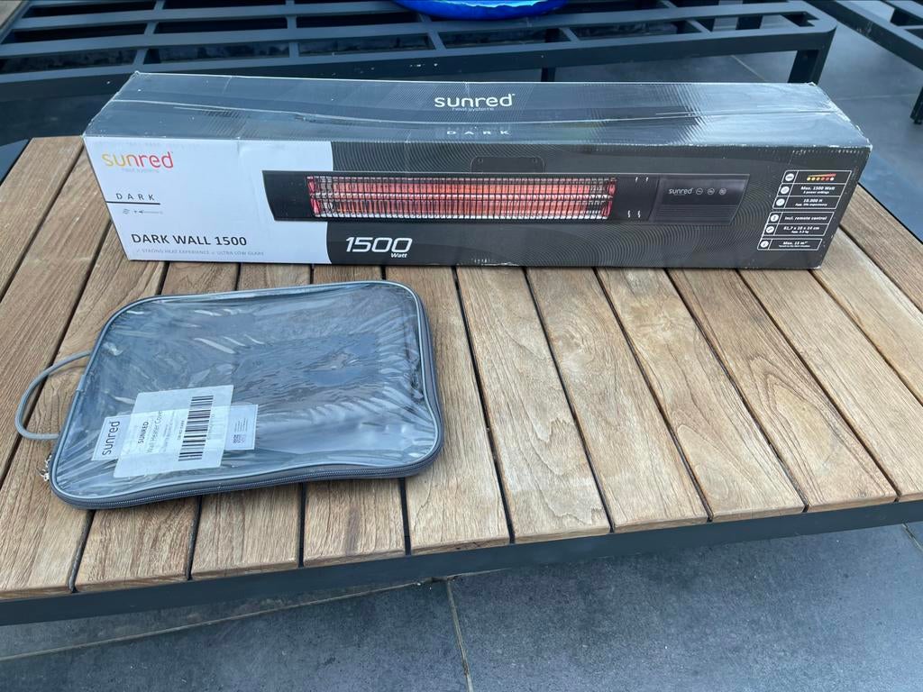 Terrasverwarmer Sunred Dark Wall 1500, Tuin en Terras, Ophalen, Nieuw, Elektrisch, Wand