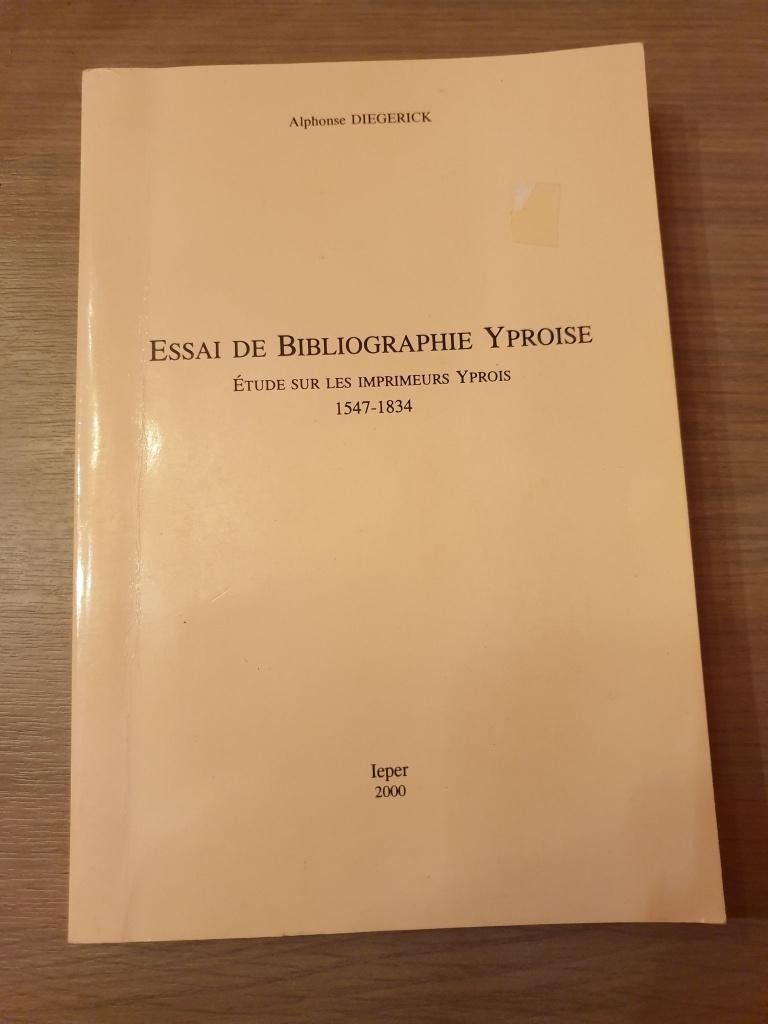 IEPER WESTHOEK Essai de bibliographie Yproise., Ophalen of Verzenden, Gelezen