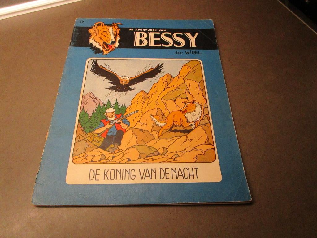 Bessy - De koning van de nacht - 1e druk - 1957, Boeken, Stripverhalen, Gelezen, Wirel, Eén stripboek, Ophalen of Verzenden