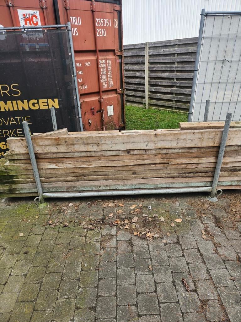 Schoorbak plus balken., Doe-het-zelf en Bouw, Hout en Planken, Ophalen