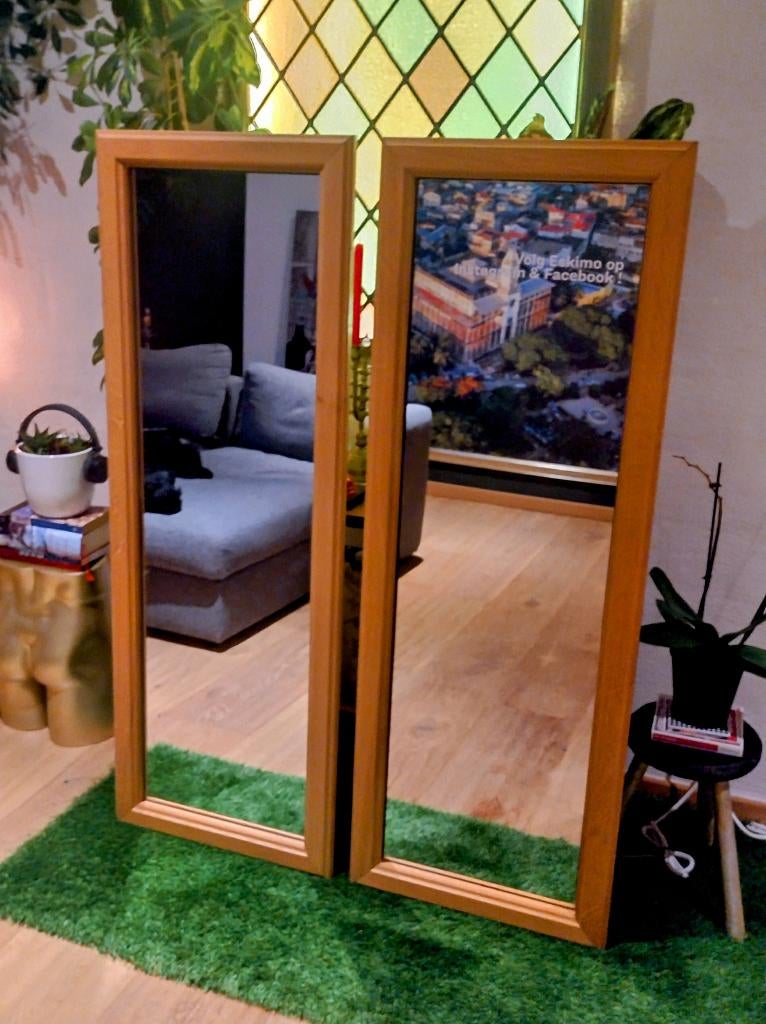 Grote Passpiegel / Wandspiegel 140x50 cm - Nog 1 exemplaar!, Huis en Inrichting, Woonaccessoires | Spiegels, Ophalen, 100 tot 150 cm