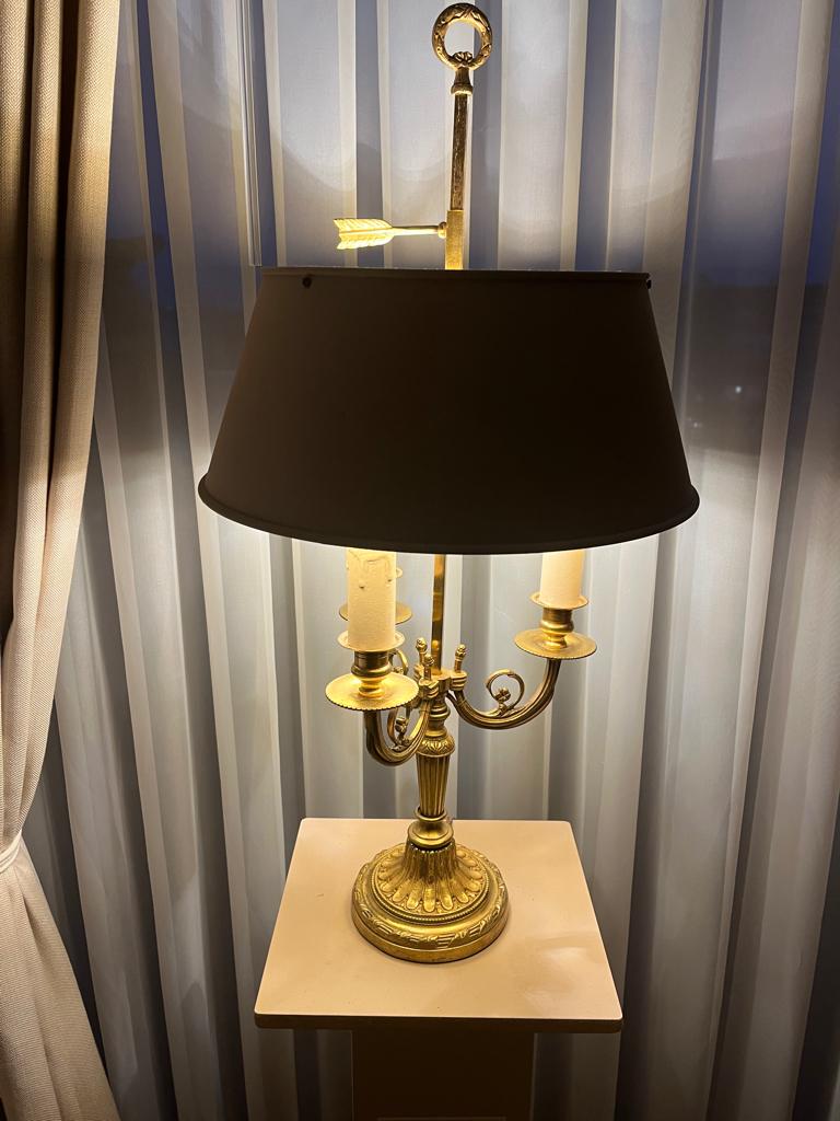 Véritable lampe Bouillotte 3 branches, Antiquités & Art, Antiquités | Éclairage, Enlèvement ou Envoi