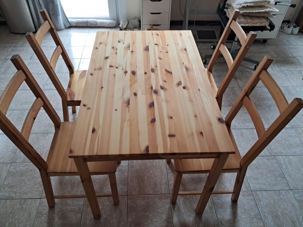 Table de cuisine avec 4 chaises (120x75), Enlèvement
