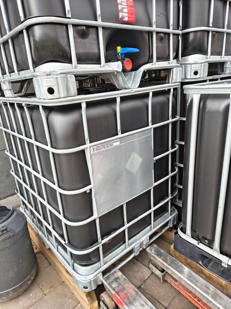 Zwart ibc container 1000l, Enlèvement, Synthétique