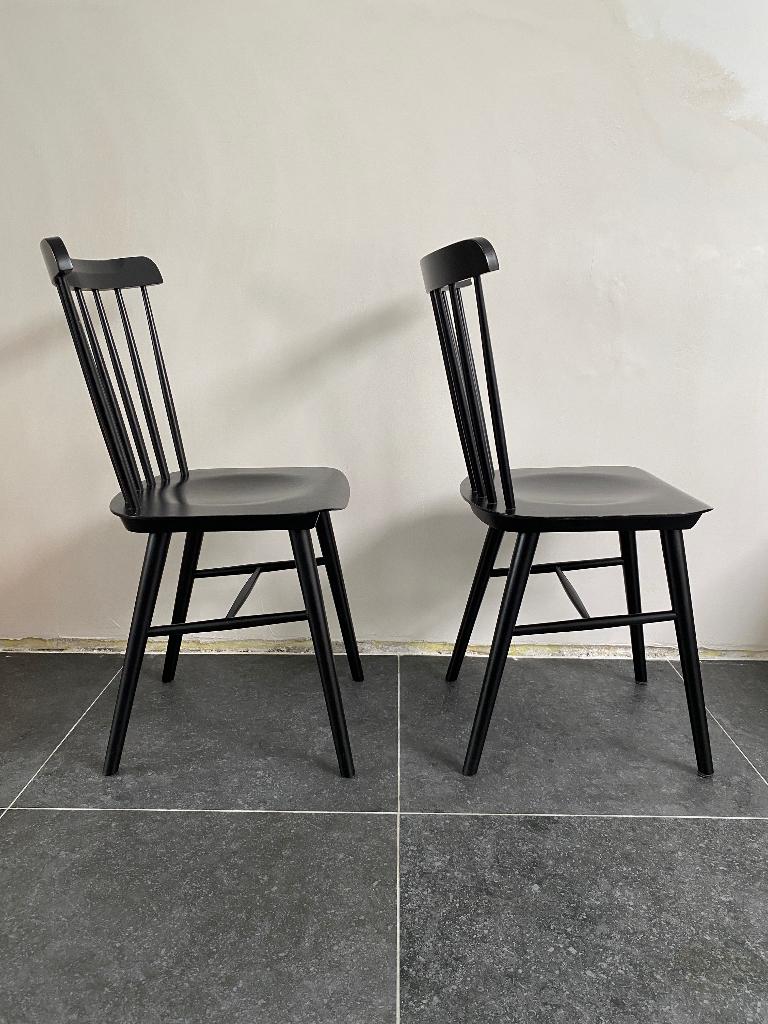 Ton Ironica stoelen, Huis en Inrichting, Ophalen, Zwart, Hout, Vier