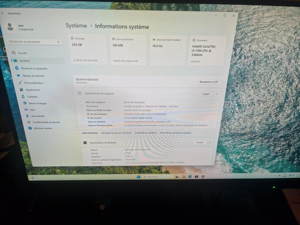PC Complet Windows 11 - Rapide (16GB RAM) + Écran AOC + Clav, HD, HDMI