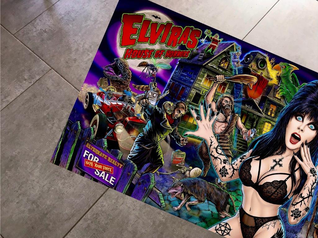 Translite Flipper Elvira Tattoo Edition, Pièces ou Jeu en panne, Stern, Comme neuf, Électronique