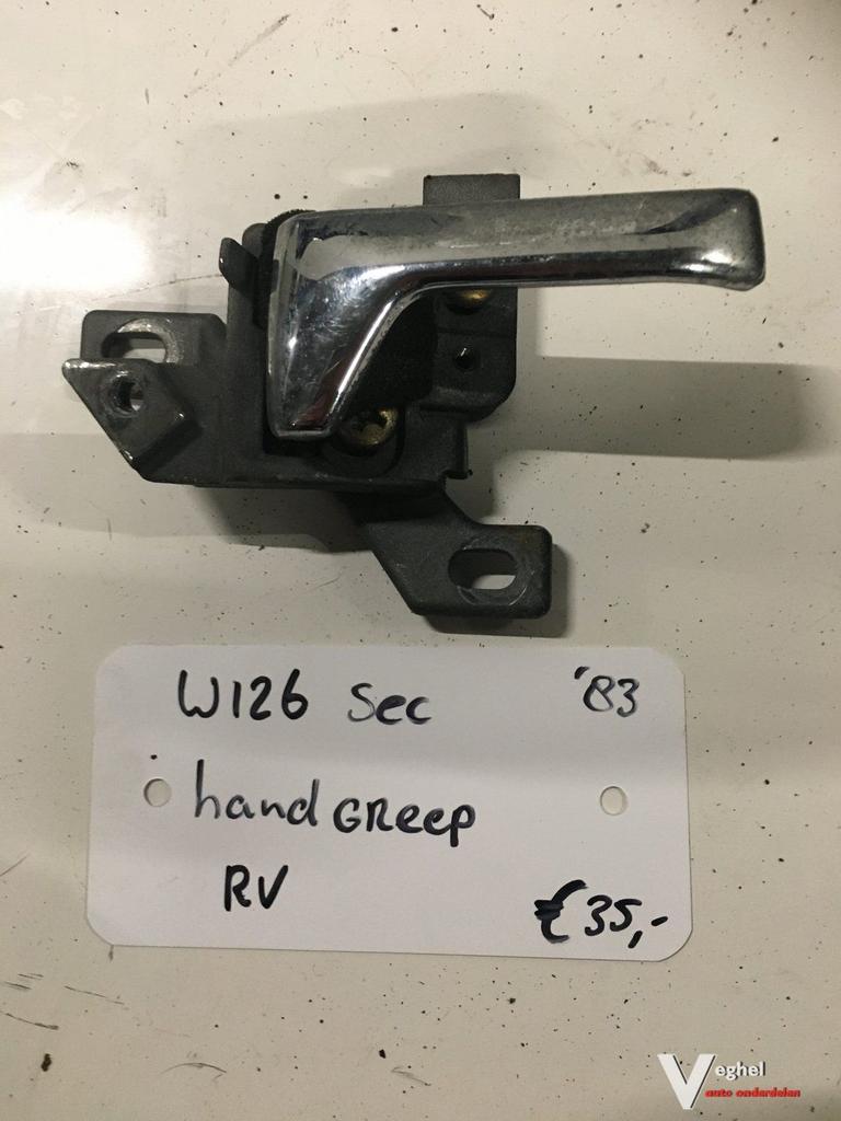 Mercedes w126 Sec 1983 Deurgreep Rechtsvoor chrome, Gebruikt, -, Deur, -