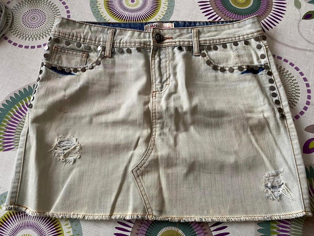 Miss You Vintage retro spijkerrok — Maat 42, Kleding | Dames, Rokken, Ophalen of Verzenden, Zo goed als nieuw