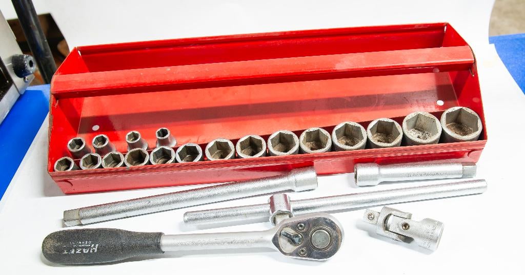 Dopsleutelsets Dowidat 1/2 " en Facom 1/4", Doe-het-zelf en Bouw, Gereedschap | Handgereedschap, Zo goed als nieuw, Ophalen