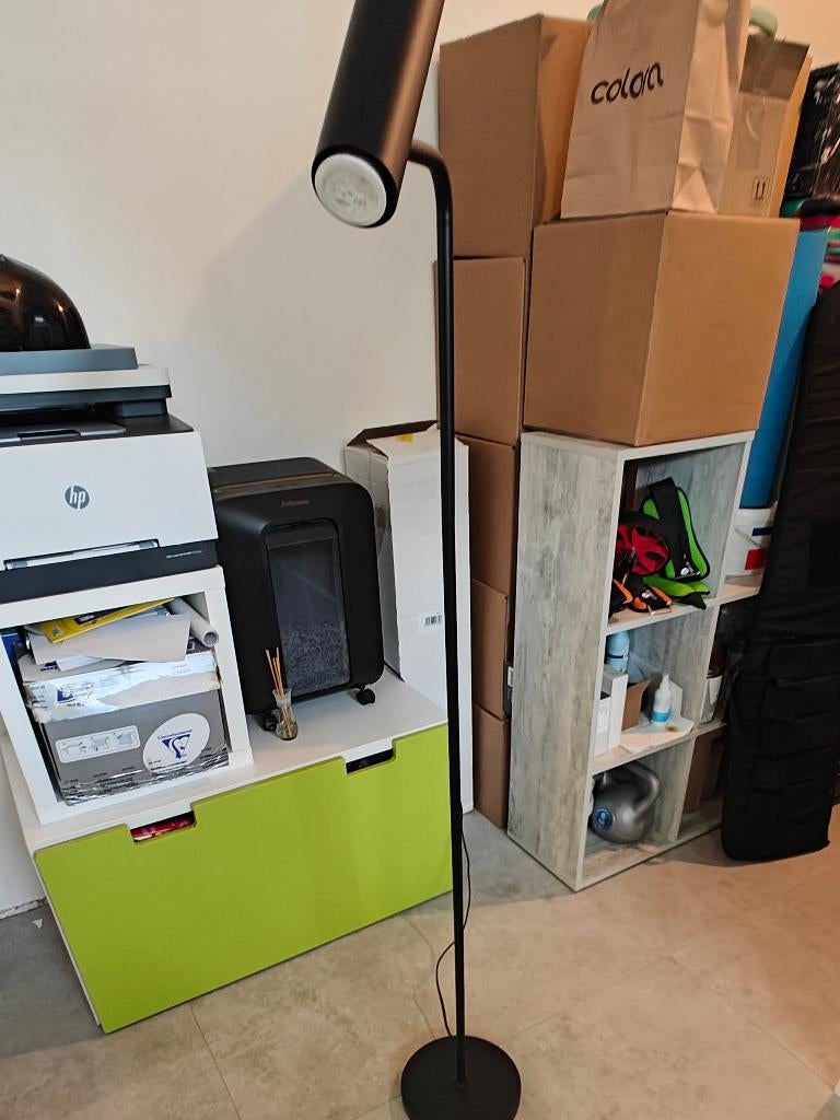 Leeslamp, Huis en Inrichting, Lampen | Vloerlampen, Ophalen, 100 tot 150 cm, Zo goed als nieuw, Metaal