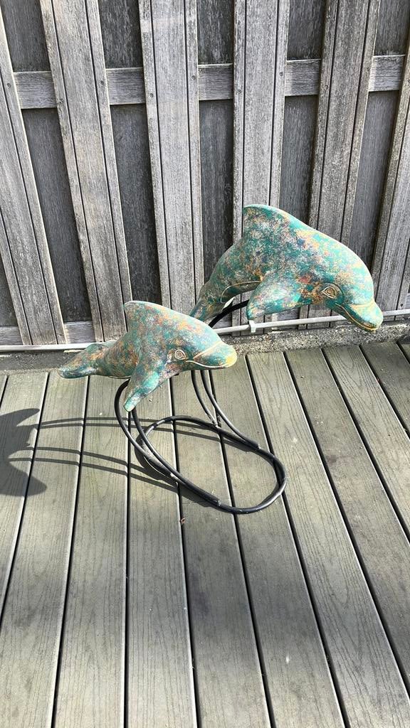 Koppel dolfijnen heel decoratief zowel binnen als buiten, Tuin en Terras, Ophalen, Zo goed als nieuw