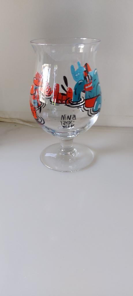 Duvelglas tekening ontworpen door Nina vandeweghe, Enlèvement ou Envoi, Neuf, Verre ou Verres, Duvel