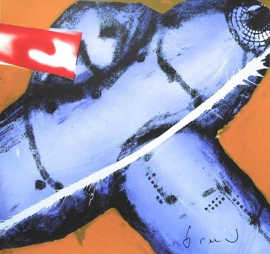 Herman Brood - "Vliegtuig", Antiek en Kunst, Kunst | Litho's en Zeefdrukken, Verzenden