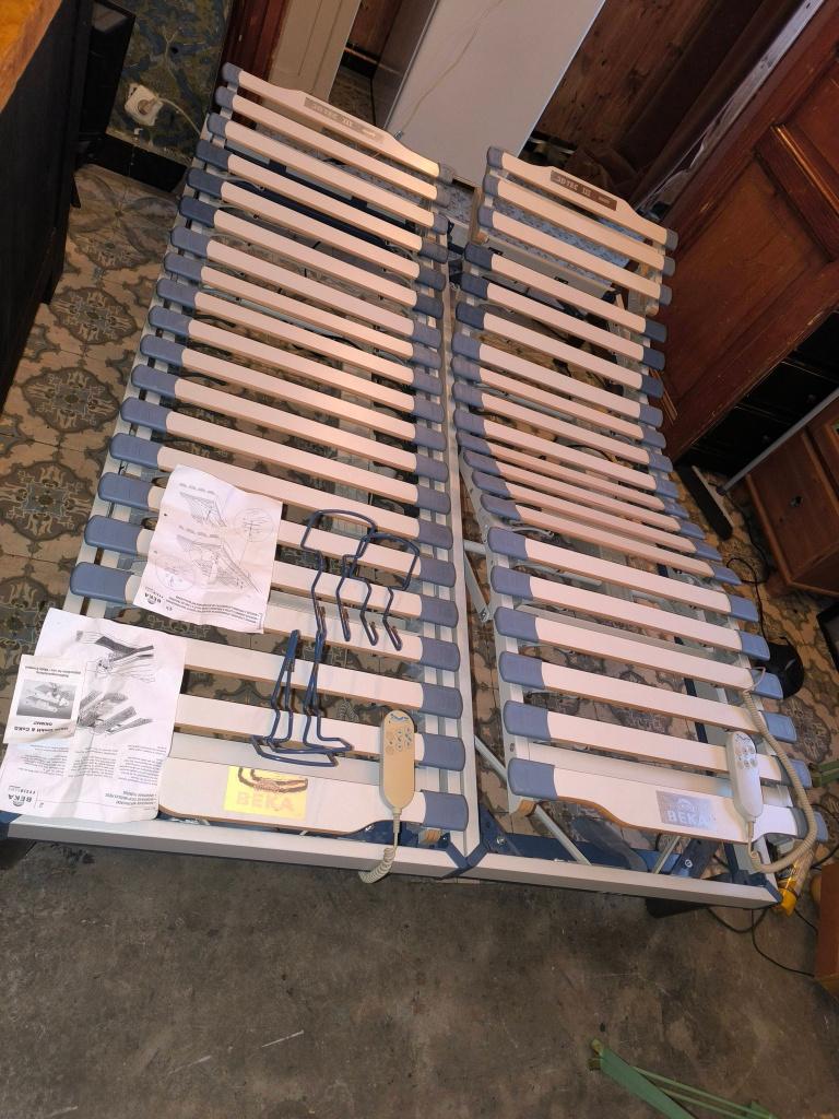 Lit électrique beka 2 personnes haut de gamme 2 sommiers, Enlèvement ou Envoi