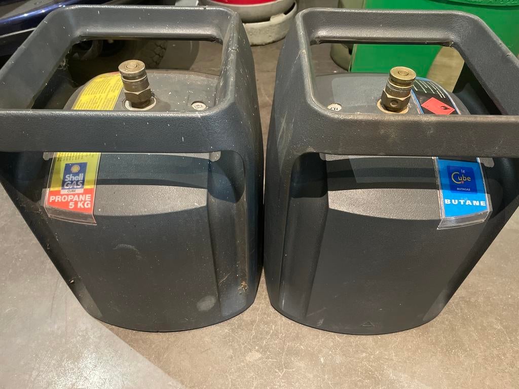 Lege gasflessen, Caravans en Kamperen, Kampeeraccessoires, Ophalen, Zo goed als nieuw
