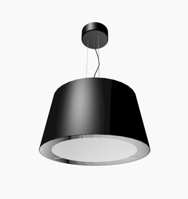 IKEA kulla zwarte hangplafondlamp, Huis en Inrichting, Lampen | Hanglampen, Ophalen, Gebruikt