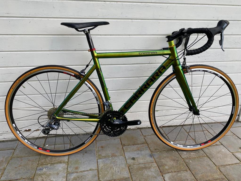 Nieuwe racefiets / velgrem / groen-goud, 28 inch, 49 tot 53 cm, Meer dan 20 versnellingen, Ophalen