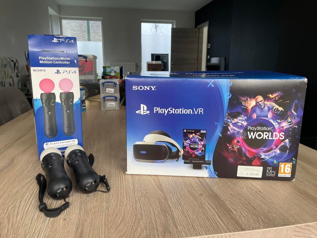 PlayStation VR PS4 + caméra + 2 manettes Move - Complet !, Enlèvement ou Envoi, Comme neuf, Autres types, Sony PlayStation