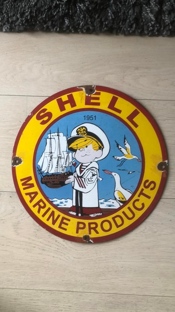 Panneau d'affichage Shell. Emaille., Collections, Marques & Objets publicitaires, Enlèvement, Panneau publicitaire