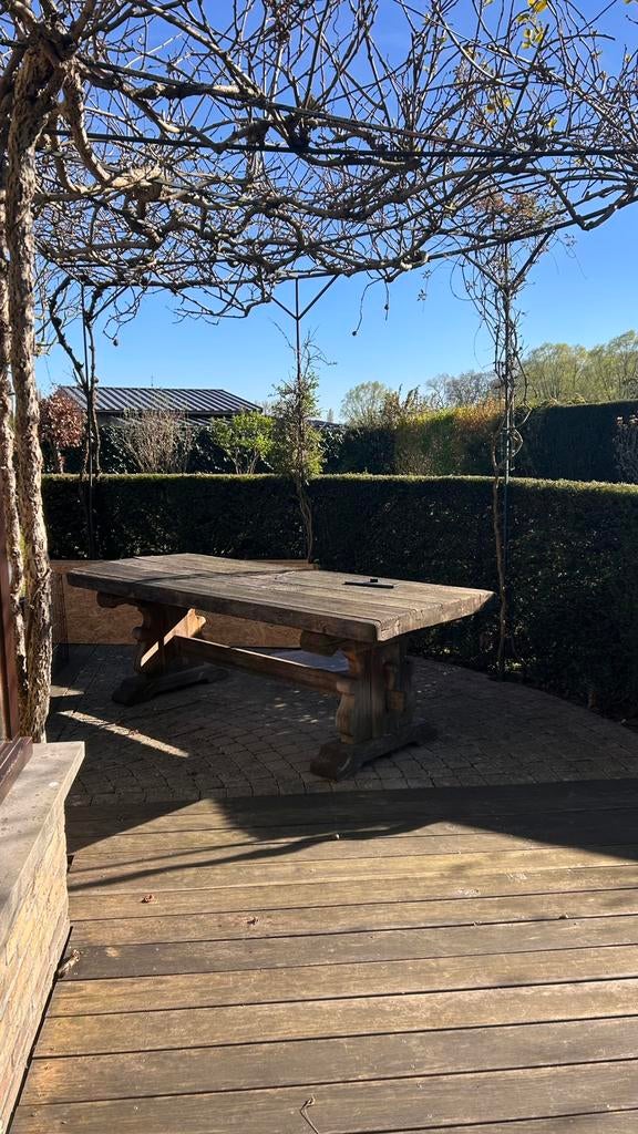 Houten tuintafel, Tuin en Terras, Terrasdelen en Vlonders, Ophalen, Zo goed als nieuw