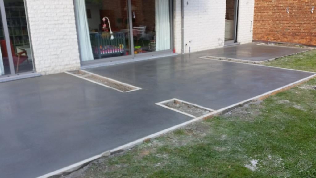 Terrasvloer in gepolijste beton., Animaux & Accessoires, Caisses pour chiens, Enlèvement