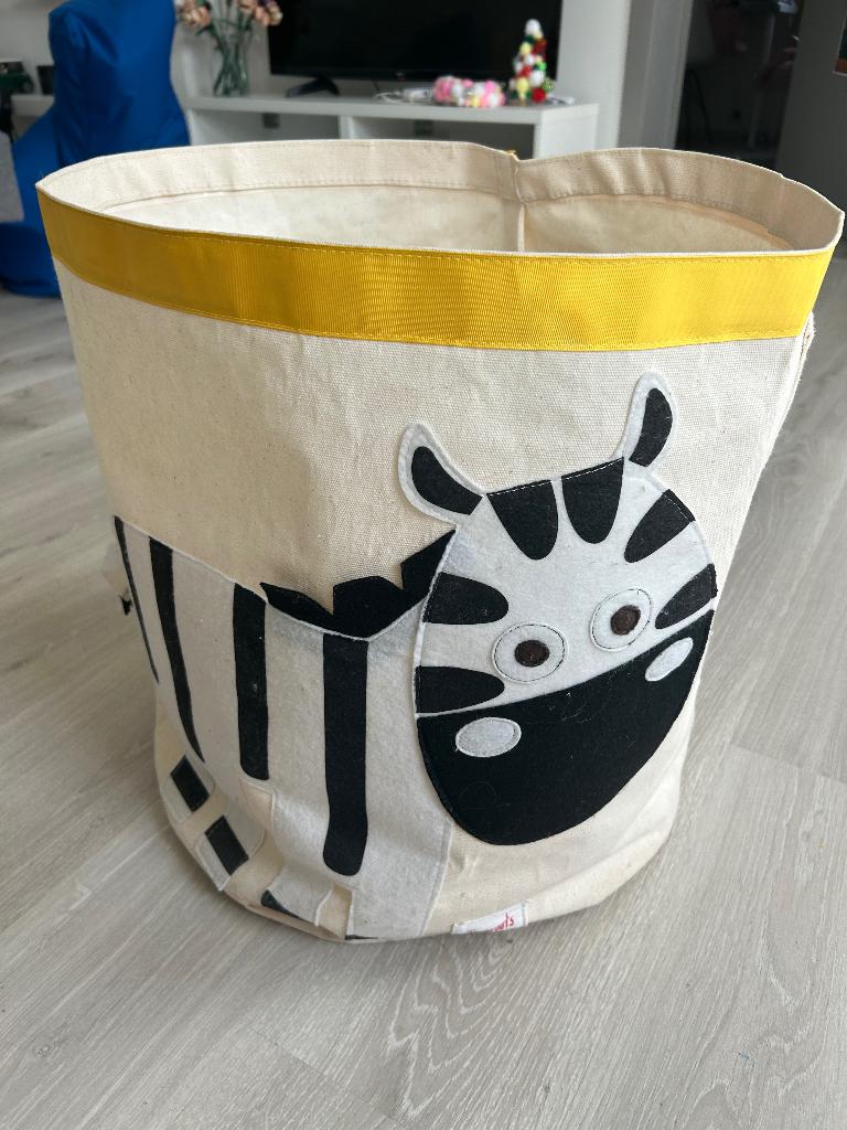 Opbergmand zebra, Huis en Inrichting, Ophalen of Verzenden, Gebruikt, Rond, Mand