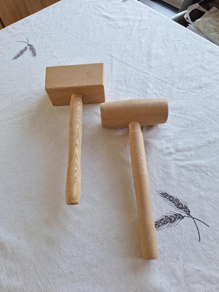 houten hamer, Ophalen, Gebruikt