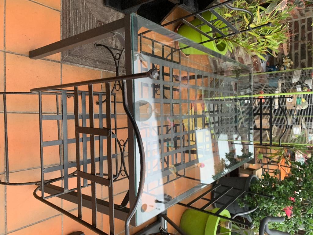 table en verre, Maison & Meubles, 75 cm ou plus, 150 à 200 cm, Verre, Enlèvement