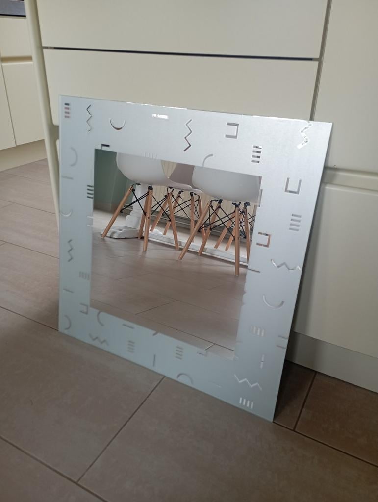 Spiegels, Huis en Inrichting, Woonaccessoires | Spiegels, Ophalen, Gebruikt, Vierkant, Minder dan 100 cm
