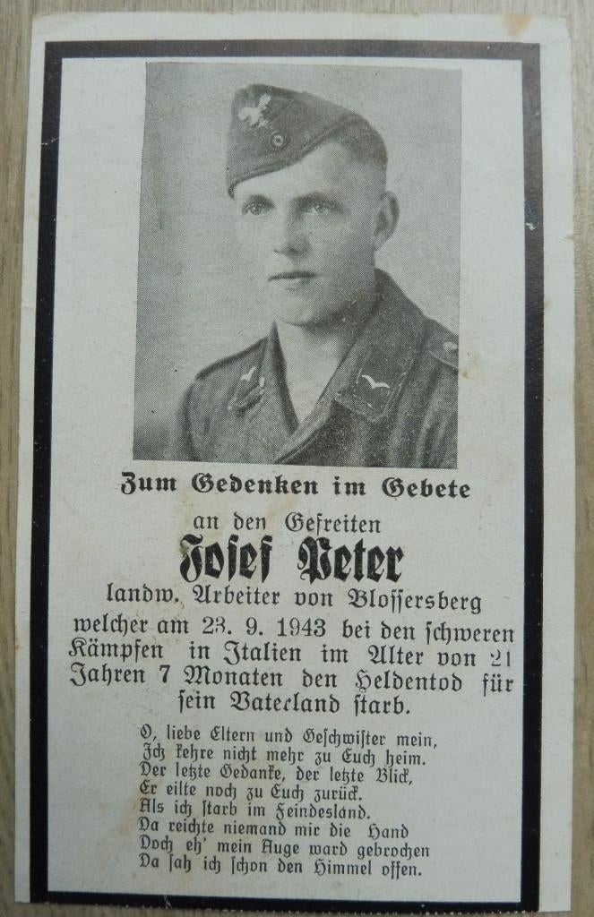 Carte de prière WW2 Panzer-Aufklärungs-Abt. Hermann Göring, Collections, Envoi, Armée de terre, Autres types