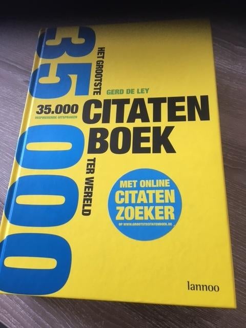 Het grootste citatenboek ter wereld..., Ophalen of Verzenden, Zo goed als nieuw, Overige onderwerpen, Gerd de ley