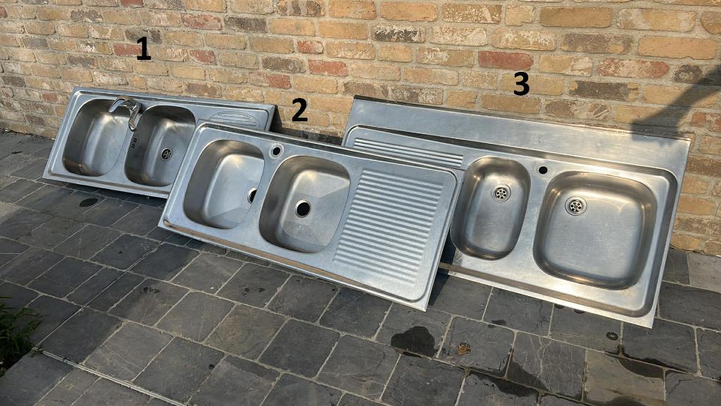 Gootsteen / wastafel, Ophalen, Gebruikt, Inox, Wastafel