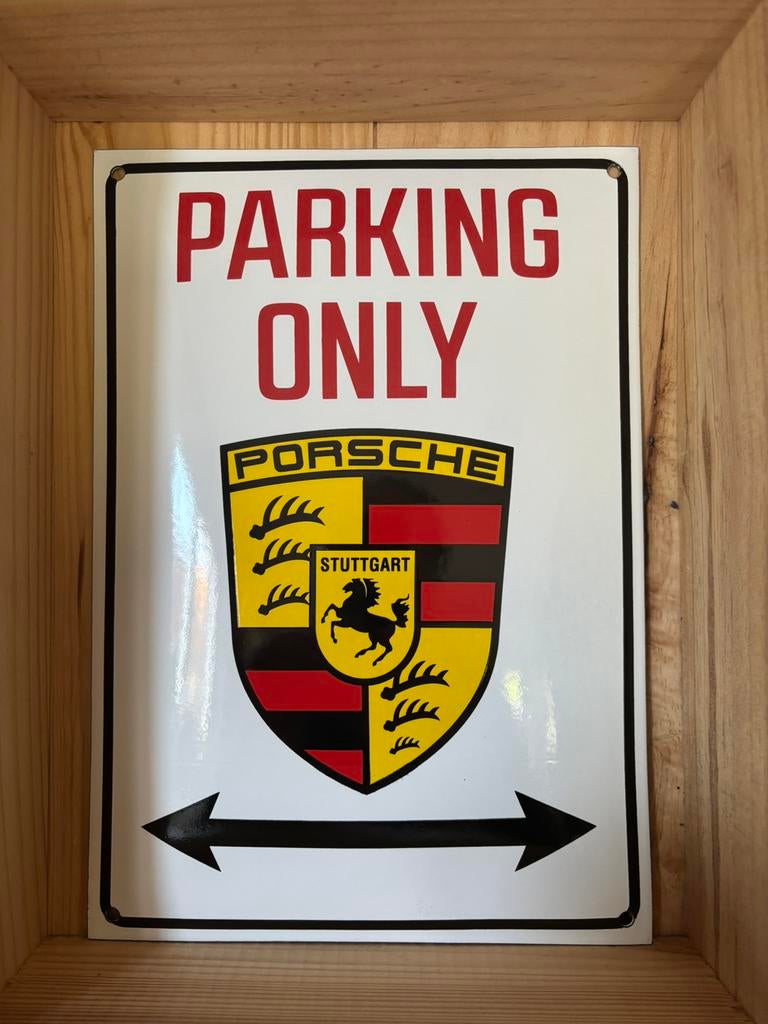 Plaque émaillée Porsche 30/20cm, Verzamelen, Ophalen of Verzenden, Zo goed als nieuw