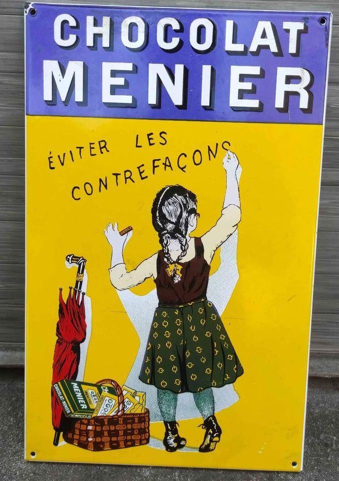 Plaque emaille chocolat meunier, Enlèvement ou Envoi