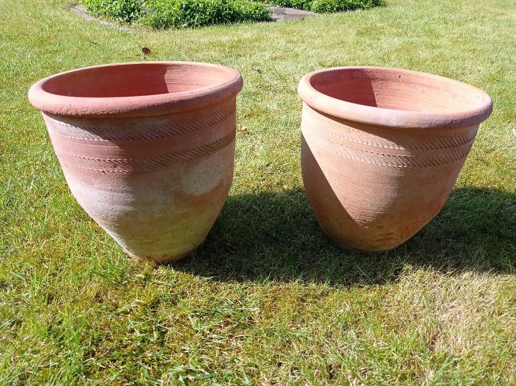 Terracotta bloempotten (40€/stuk), Zo goed als nieuw, Minder dan 40 cm, Overige vormen, Terracotta