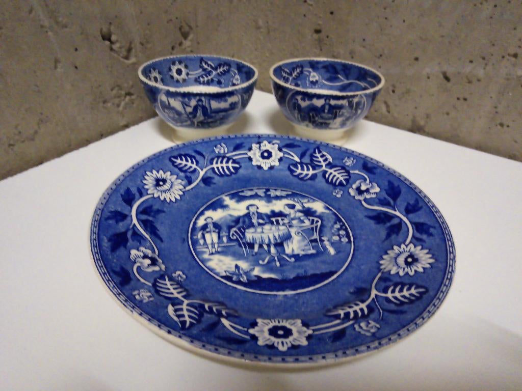 Societe Ceramique blauw Teadrinker Beatrix Peacock Butterfly, Ophalen of Verzenden