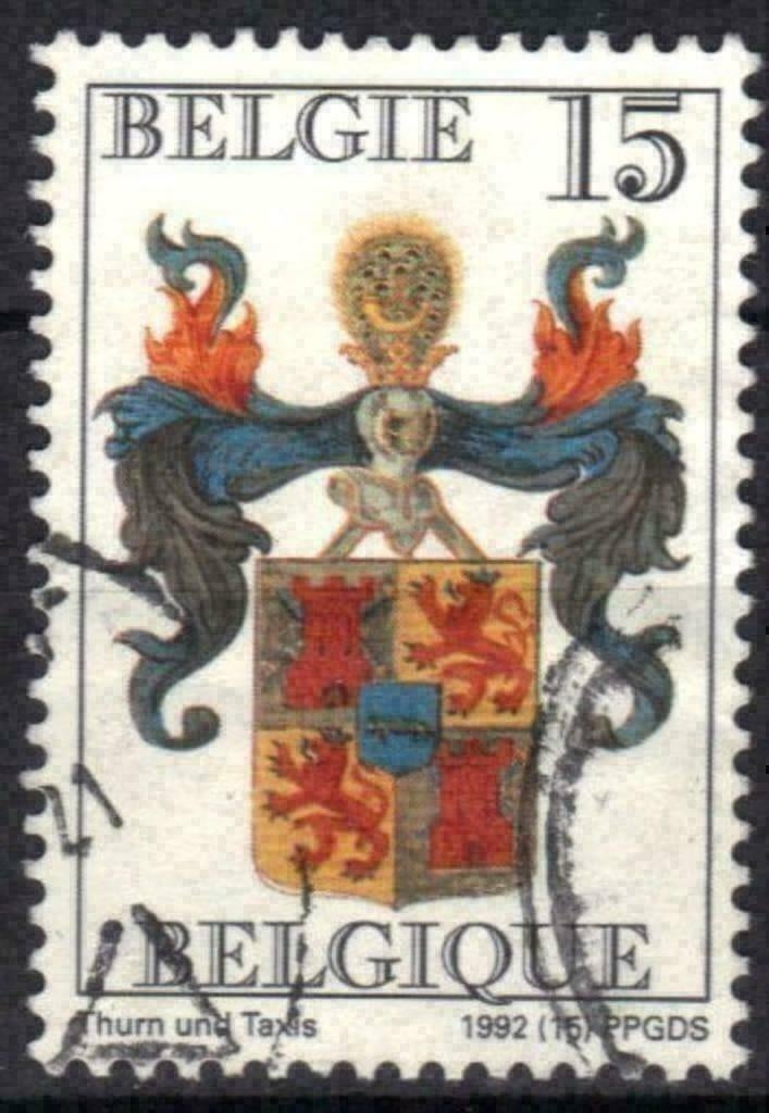 Belgique 1992 - Yvert/OBP 2483 - Thurn et Tassis - Arme, Envoi, Affranchi, Oblitéré, Europe