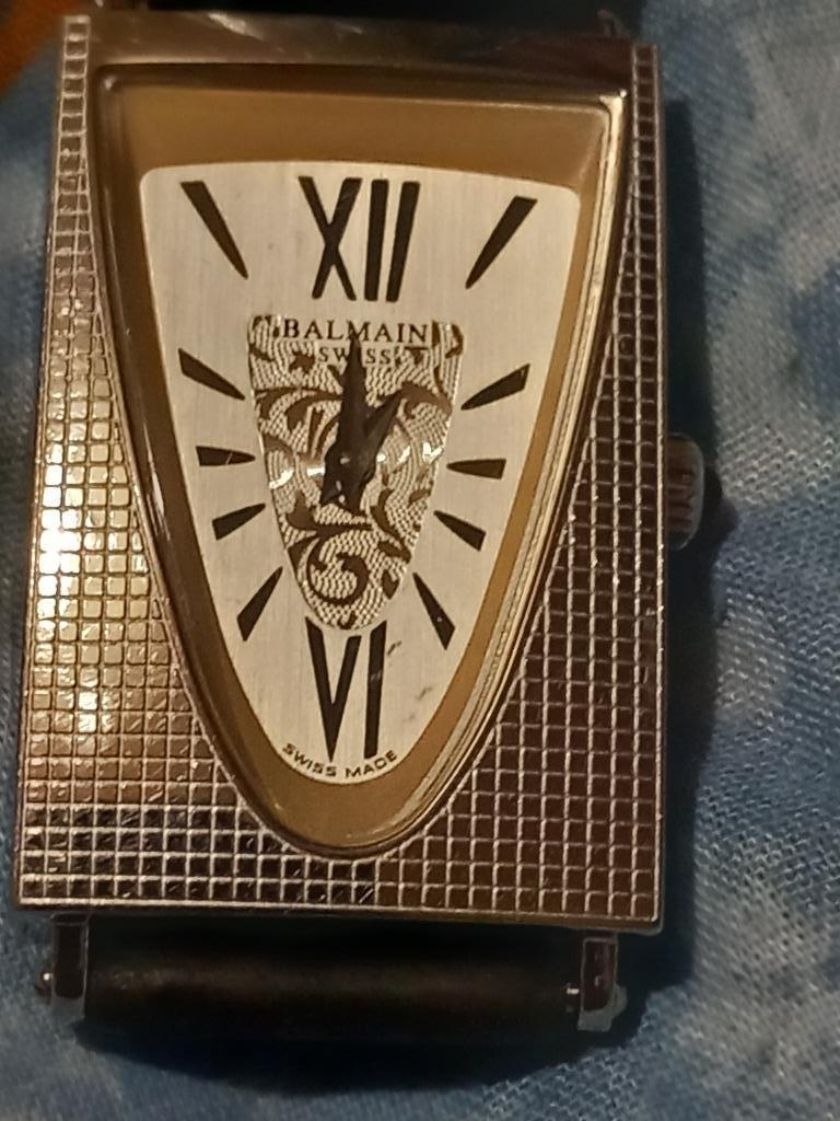 Prachtig Zwitsers horloge voor dames * PIERRE BALMAIN*, Leer, Staal, Polshorloge, Zo goed als nieuw