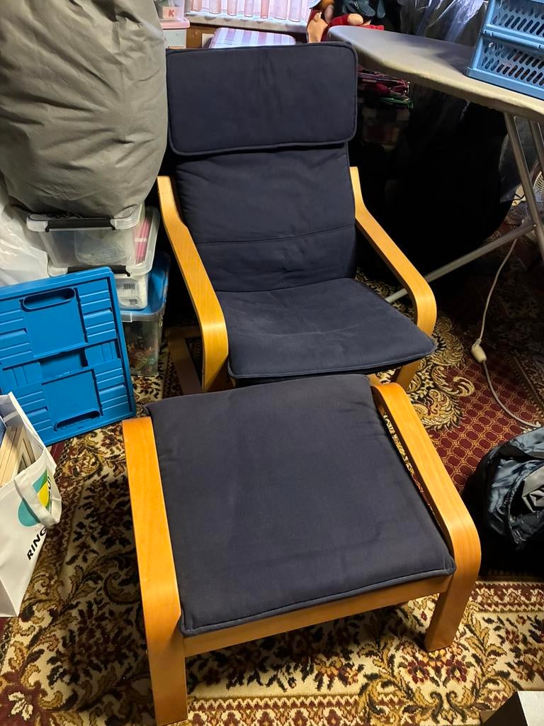 Zetel met voetenbank, Maison & Meubles, Canapés | Salons, Enlèvement, Comme neuf