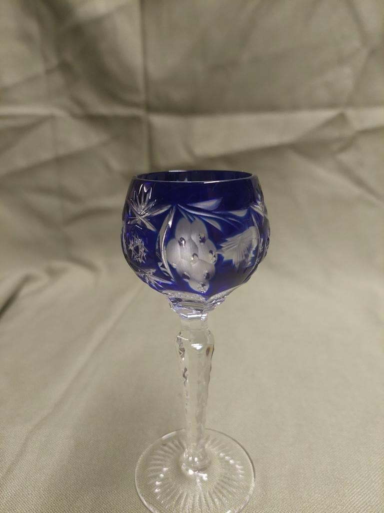 Cristal Saint-Louis Val St Lambert bleu cobalt, Enlèvement ou Envoi