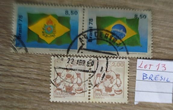 DONNE   LOT  Timbres BRESIL Oblitérés, Envoi, Affranchi, Amérique du Sud