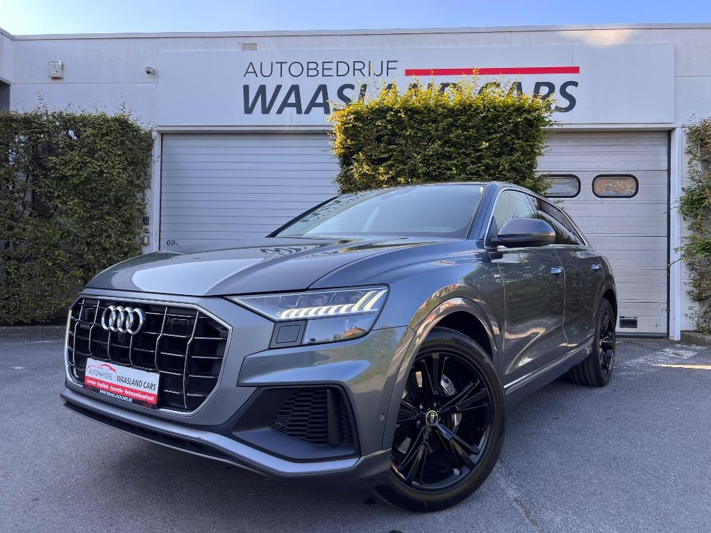Audi Q8 50 TDi Quattro S Line | 2019 | 124.090 km | 210 Kw, Auto's, Audi, Bedrijf, Te koop, Q8, Android Auto, Apple Carplay, Cruise Control