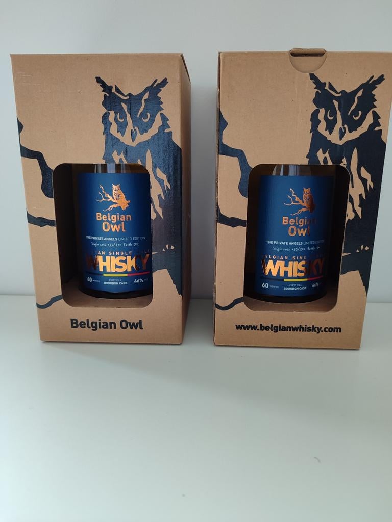 Belgian Owl Series Private Angles 2 whiskies différents, Enlèvement ou Envoi