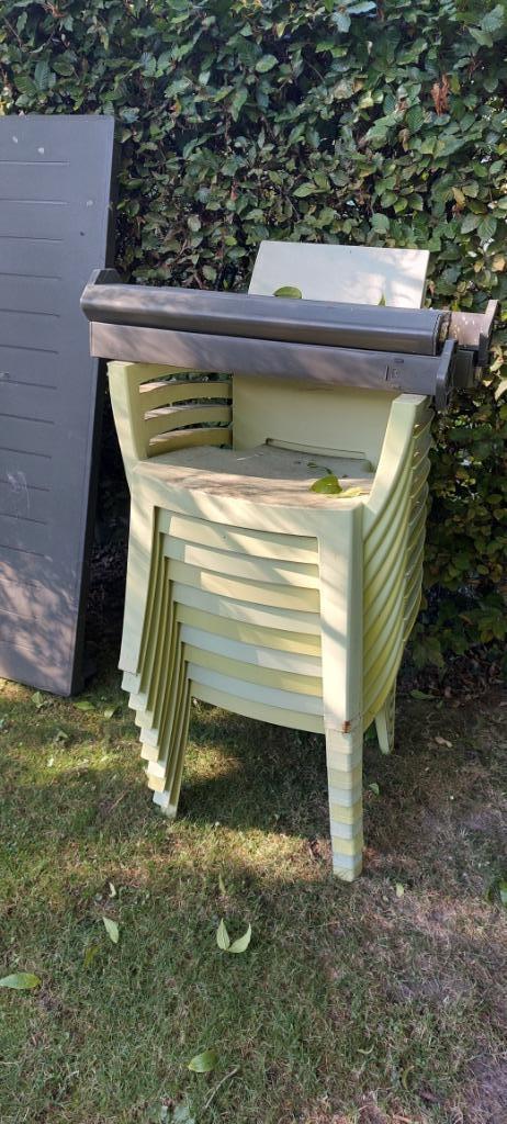 Table + chaises de jardin ALLIBERT, Ophalen, Gebruikt, Plastic