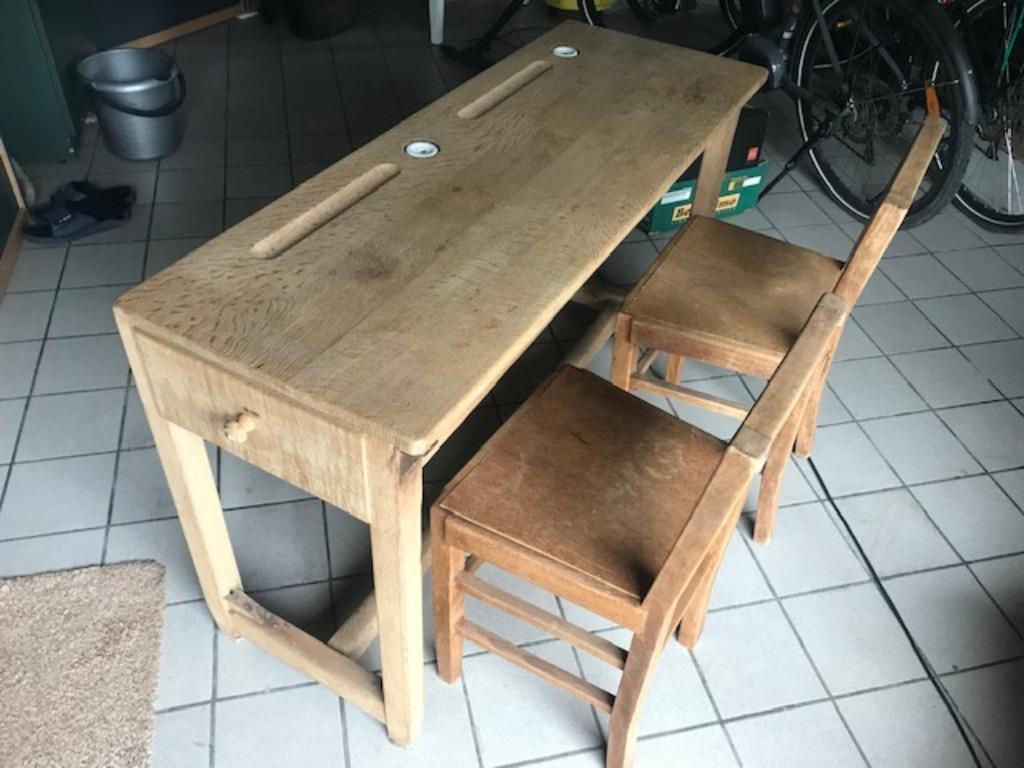 banc d'école, Maison & Meubles, Banc d'école, Enlèvement, Utilisé, 75 cm ou plus